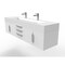 Castello Usa Nile 72" Wall Mounted  White Vanity With White Top And  Brushed Nickel Handles CB-MC-72W-BN-2053-WH - alternate 8